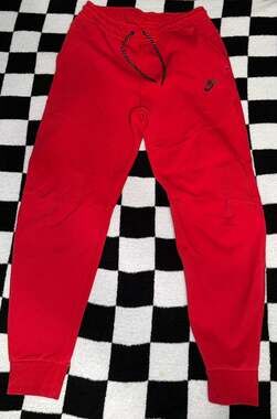 Nike Tech Fleece Joggers Red Size M